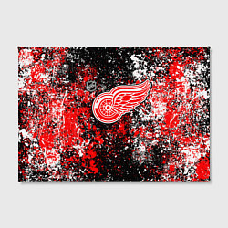 Холст прямоугольный Detroit Red Wings NHL black, цвет: 3D-принт — фото 2