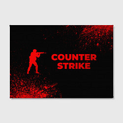 Холст прямоугольный Counter Strike - red gradient по-горизонтали, цвет: 3D-принт — фото 2