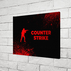 Холст прямоугольный Counter Strike - red gradient по-горизонтали, цвет: 3D-принт — фото 2