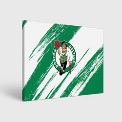 Холст прямоугольный Boston Celtics white and green, цвет: 3D-принт