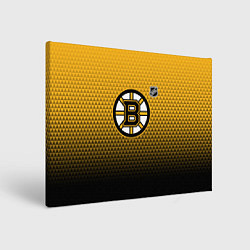 Холст прямоугольный Бостон Брюинз - геометрический градиент, цвет: 3D-принт