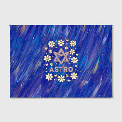 Холст прямоугольный Astro логотип из ромашек, цвет: 3D-принт — фото 2