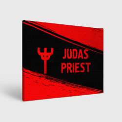 Холст прямоугольный Judas Priest - red gradient по-горизонтали, цвет: 3D-принт