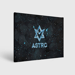 Холст прямоугольный Astro логотип из синего стекла, цвет: 3D-принт
