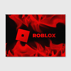 Холст прямоугольный Roblox - red gradient по-горизонтали, цвет: 3D-принт — фото 2