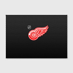 Холст прямоугольный Детройт Ред Уингз - черные треугольники, цвет: 3D-принт — фото 2