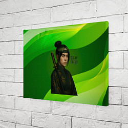 Холст прямоугольный Билли Айлиш в стиле ниндзи, цвет: 3D-принт — фото 2