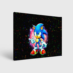Холст прямоугольный Sonic in space, цвет: 3D-принт