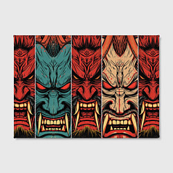 Холст прямоугольный Demons Oni - neuroart, цвет: 3D-принт — фото 2