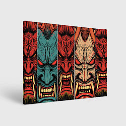 Холст прямоугольный Demons Oni - neuroart, цвет: 3D-принт