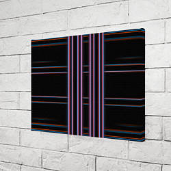 Холст прямоугольный Neon red blue black, цвет: 3D-принт — фото 2
