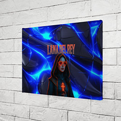 Холст прямоугольный Lana Del Rey киберпанк, цвет: 3D-принт — фото 2