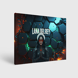 Холст прямоугольный Lana Del Rey в стиле киберпанка, цвет: 3D-принт