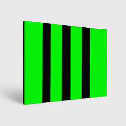 Холст прямоугольный Color green black line, цвет: 3D-принт
