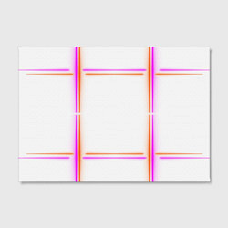 Холст прямоугольный Neon white orange pink, цвет: 3D-принт — фото 2