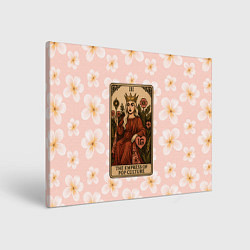 Холст прямоугольный Леди Гага в виде карты Таро, цвет: 3D-принт