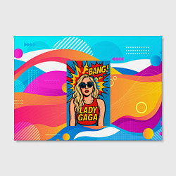 Холст прямоугольный Леди Гага в стиле комиксов, цвет: 3D-принт — фото 2