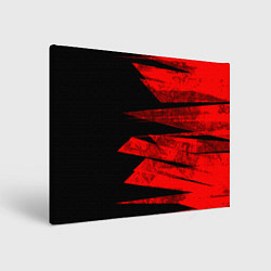 Холст прямоугольный Color red black strip, цвет: 3D-принт