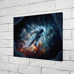 Холст прямоугольный Космонавт парит в космосе среди звезд, цвет: 3D-принт — фото 2