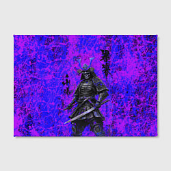 Холст прямоугольный Призрак самурай - неоновые краски, цвет: 3D-принт — фото 2
