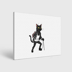 Холст прямоугольный Кот - Фредди Меркьюри, цвет: 3D-принт