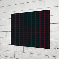Холст прямоугольный Color dark cage red stripes, цвет: 3D-принт — фото 2