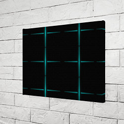 Холст прямоугольный Color black blue stripes, цвет: 3D-принт — фото 2