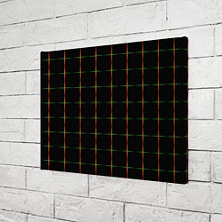 Холст прямоугольный Color black orange green crosses, цвет: 3D-принт — фото 2