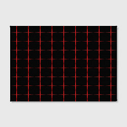 Холст прямоугольный Color black red crosses, цвет: 3D-принт — фото 2