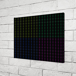 Холст прямоугольный Color black multicolored stripes, цвет: 3D-принт — фото 2