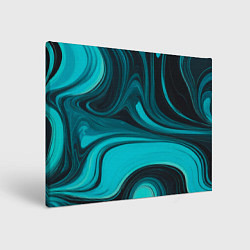 Холст прямоугольный Мраморный малахитовый узор из изумрудных разводов, цвет: 3D-принт