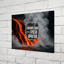 Холст прямоугольный Тихий Саша гроза врагов, цвет: 3D-принт — фото 2