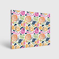Холст прямоугольный Яркие спирали, цвет: 3D-принт
