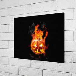 Холст прямоугольный Горящая тыква джек, цвет: 3D-принт — фото 2