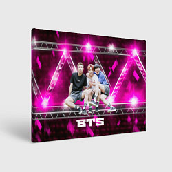 Холст прямоугольный BTS фон фиолетовой сцены, цвет: 3D-принт