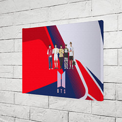 Холст прямоугольный BTS геометрический фон, цвет: 3D-принт — фото 2