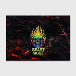 Холст прямоугольный Beast mode череп, цвет: 3D-принт — фото 2
