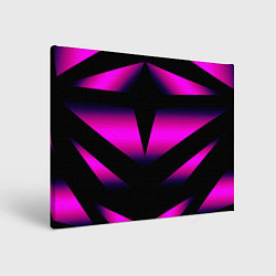 Холст прямоугольный Color black pink neon, цвет: 3D-принт