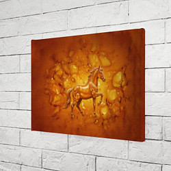 Холст прямоугольный Лошадь из желтого янтаря, цвет: 3D-принт — фото 2