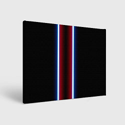 Холст прямоугольный Color white blue red neon, цвет: 3D-принт
