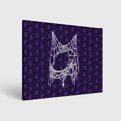 Холст прямоугольный Хэллоуин - Паутина, цвет: 3D-принт