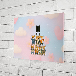 Холст прямоугольный Корги BTS, цвет: 3D-принт — фото 2
