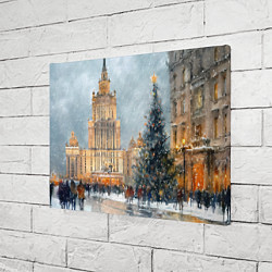 Холст прямоугольный Новогодняя Москва, цвет: 3D-принт — фото 2