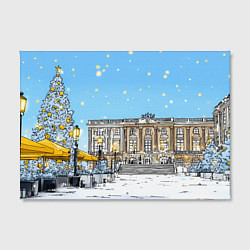 Холст прямоугольный Новогодний день в Москве, цвет: 3D-принт — фото 2