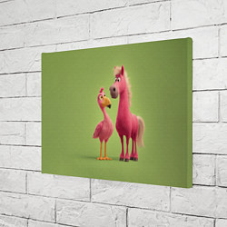 Холст прямоугольный Розовые они такие, цвет: 3D-принт — фото 2