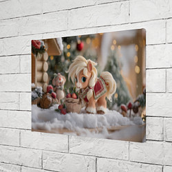 Холст прямоугольный Маленькая новогодняя лошадка, цвет: 3D-принт — фото 2