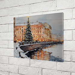 Холст прямоугольный Новогодняя елка в Питере, цвет: 3D-принт — фото 2