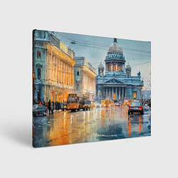 Холст прямоугольный Зимний Питер, цвет: 3D-принт