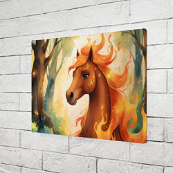 Холст прямоугольный Милая огненная лошадь, цвет: 3D-принт — фото 2