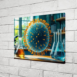 Холст прямоугольный Вирус в лаборатории, цвет: 3D-принт — фото 2